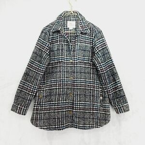 BOB TIMBERLAKE  Plaid Textured Wool Blend Snap Down Shacket Z63